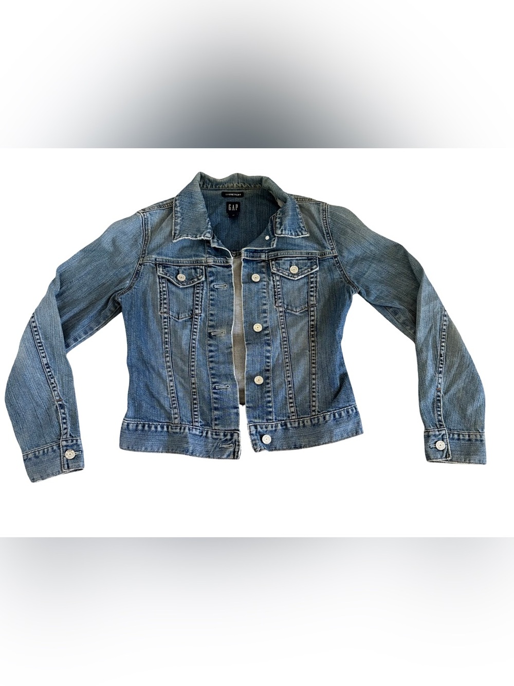 Gap Stretch Denim Trucker Jacket Medium Blue Wash